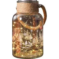 MagicHome karácsonyi dekoráció, Üvegkorsó, 30 LED