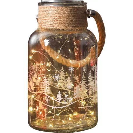 MagicHome karácsonyi dekoráció, Üvegkorsó, 30 LED