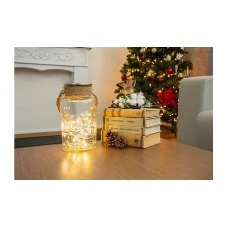 MagicHome karácsonyi dekoráció, Üvegkorsó, 30 LED