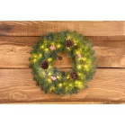 MagicHome karácsonyi koszorú, 48 LED, IP 20, 2x AA, 40 cm