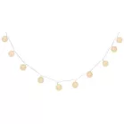 Füzér MagicHome Cotton Balls White, 10x LED meleg fehér, PE/pamut, 2xAA, egyszerű világítás, világít