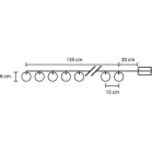 Füzér MagicHome Cotton Balls White, 10x LED meleg fehér, PE/pamut, 2xAA, egyszerű világítás, világít