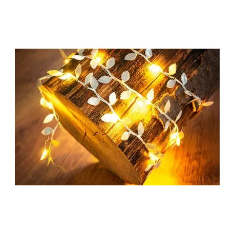 Lánc MagicHome Karácsony Leafdeco CW, 20 m, LED, IP 20, 1,90 m