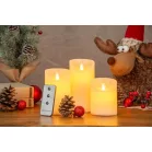 Gyertyák MagicHome Karácsony, szett 3 db, LED, 3xAAA, valódi viasz, egyszerű világítás, időzítő, moz