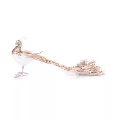 MagicHome karácsonyi dekoráció, Arany páva, 50 x 20 x 23 cm