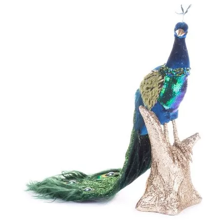 MagicHome karácsonyi dekoráció, páva, 24 x 12 x 32 cm