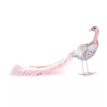 MagicHome karácsonyi dekoráció, Rózsaszín páva, 60 x 28 x 35 cm