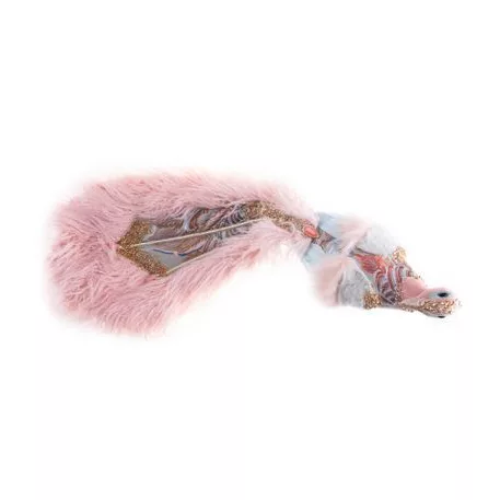 MagicHome karácsonyi dekoráció, Rózsaszín páva, 60 x 28 x 35 cm