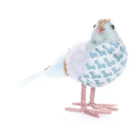 Madár MagicHome karácsony, kék, 20 x 8 x 14 cm