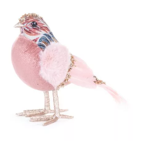 Madár MagicHome karácsony, rózsaszín, 20 x 8 x 14 cm