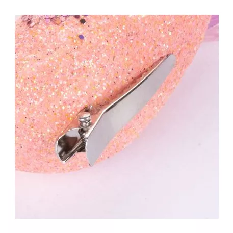 Magyar MagicHome karácsony, rózsaszín páva csipesszel, 23 cm