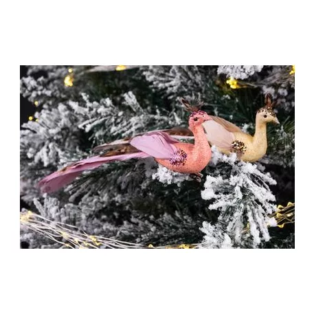 Madár MagicHome Christmas, csipesszel, 23 cm