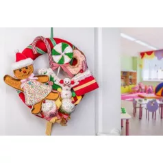 MagicHome Candy Line karácsonyi Koszorú, 40 x 95 cm