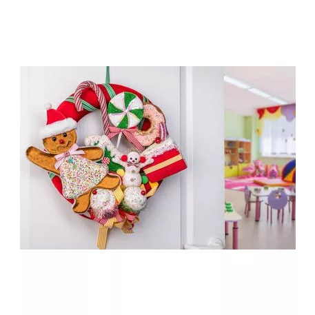 MagicHome Candy Line karácsonyi Koszorú, 40 x 95 cm