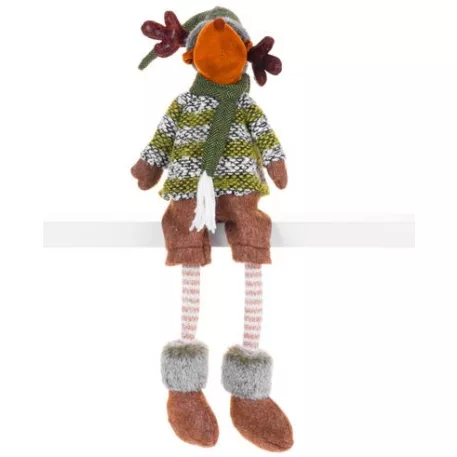 MagicHome karácsonyi szobor, Rénszarvas fiú, 21 x 14 x 70 cm