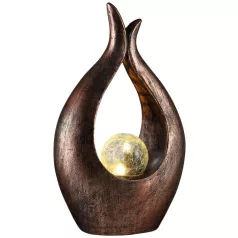   Strend Pro Garden dekoráció, Namaste, 17,2 x 9,5 x 29 cm, poligyanta, üveg, napelem