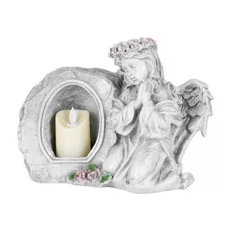 MagicHome dekoráció, imádkozó angyal gyertyával, 1xLED
