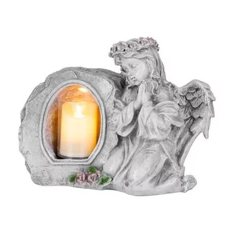 MagicHome dekoráció, imádkozó angyal gyertyával, 1xLED