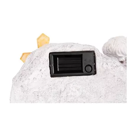 MagicHome dekoráció, angyal kereszttel, poligyanta, sírra, napelemes, 22,5 x 12,5 x 11 cm