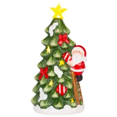   MagicHome karácsonyi dekoráció, karácsonyfa mikulással, LED