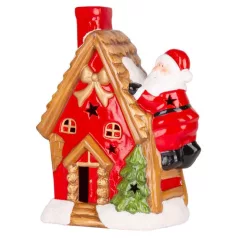 MagicHome karácsonyi Házikó Mikulással, LED, 27x13x34 cm