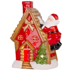 MagicHome karácsonyi Házikó Mikulással, LED, 27x13x34 cm