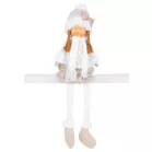 MagicHome karácsonyi szobor, szövet, 15 x 10 x 45