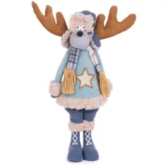   MagicHome karácsonyi szobor, Rénszarvas fiú, 24 x 18 x 55 cm