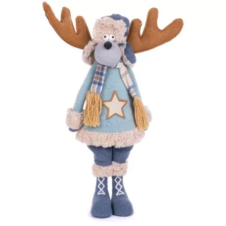 MagicHome karácsonyi szobor, Rénszarvas fiú, 24 x 18 x 55 cm