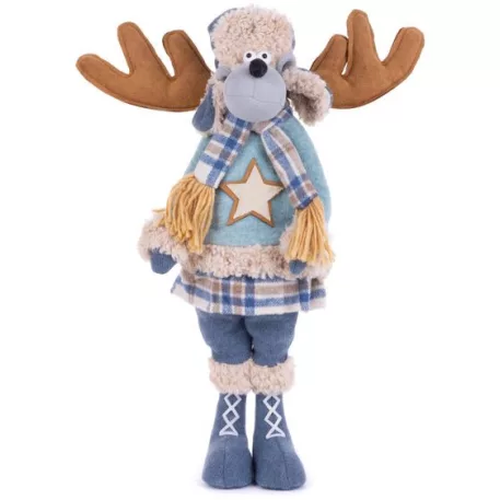 MagicHome karácsonyi szobor, Rénszarvas lány, 24 x 18 x 55 cm