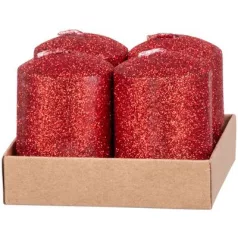 MagicHome karácsonyi gyertya, 4 x 6 cm, 4 db