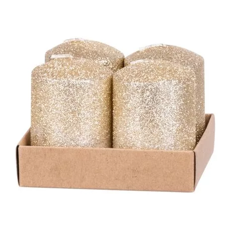 MagicHome karácsonyi gyertya, 4 x 6 cm, 4 db