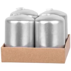 MagicHome adventi gyertya, 4 x 6 cm, ezüst