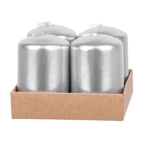 MagicHome adventi gyertya, 4 x 6 cm, ezüst