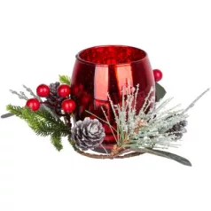 MagicHome karácsonyi gyertyatartó, 15,3 x 15,3 x 10 cm