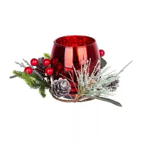 MagicHome karácsonyi gyertyatartó, 15,3 x 15,3 x 10 cm