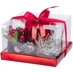 MagicHome karácsonyi gyertyatartó, 15,3 x 15,3 x 10 cm