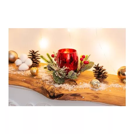 MagicHome karácsonyi gyertyatartó, 15,3 x 15,3 x 10 cm