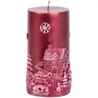 MagicHome karácsonyi gyertya, 7 x 12,5 cm, piros