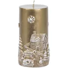 MagicHome karácsonyi gyertya, 7 x 12,5 cm, arany