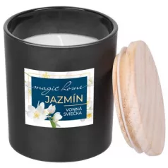 Gyertya MagicHome, jázmin illattal, fekete