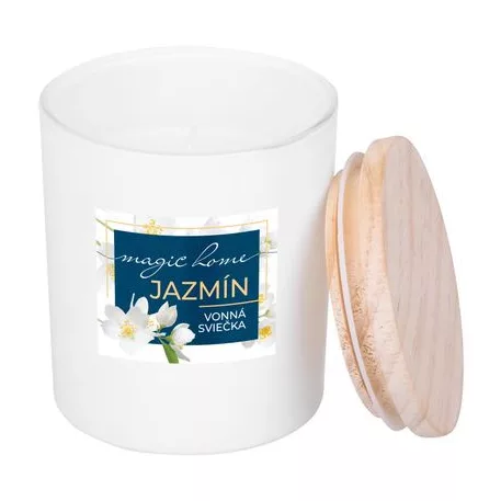 Gyertya MagicHome,  jázmin illattal,fehér