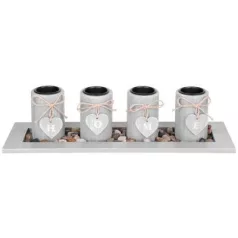 MagicHome gyertyatartó, HOME, 39 x 12,5 x 10