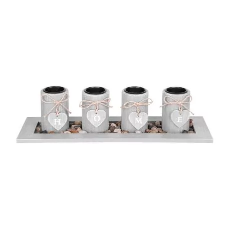 MagicHome gyertyatartó, HOME, 39 x 12,5 x 10