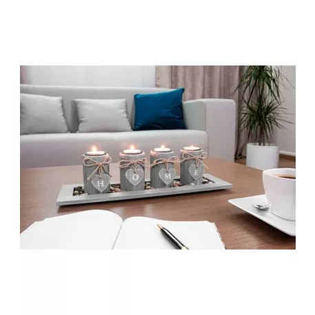 MagicHome gyertyatartó, HOME, 39 x 12,5 x 10