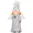 MagicHome karácsonyi szobor, Angyalka, LED, terrakotta, 10,5 x 6,5 x 14 cm