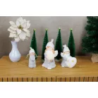 MagicHome karácsonyi szobor, Angyalka, LED, terrakotta, 10,5 x 6,5 x 14 cm