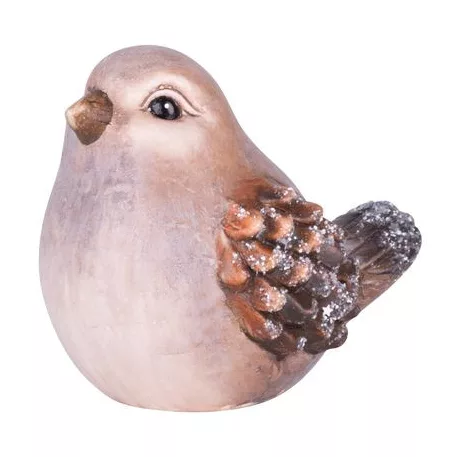 MagicHome karácsonyi dekoráció, Barna madár, 10,5 x 8 x 8,5 cm