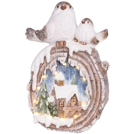 MagicHome karácsonyi dekoráció, LED, kerámia, 33,3 x 16,5 x 47 cm