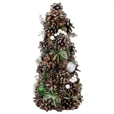 Karácsonyfa MagicHome, gömbökkel, 47 cm